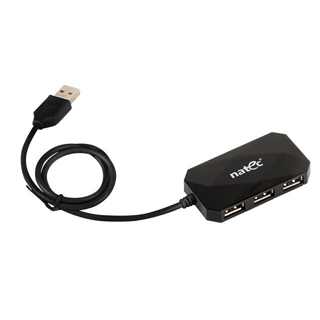NATEC USB Hub 4-PORT LOCUST Black