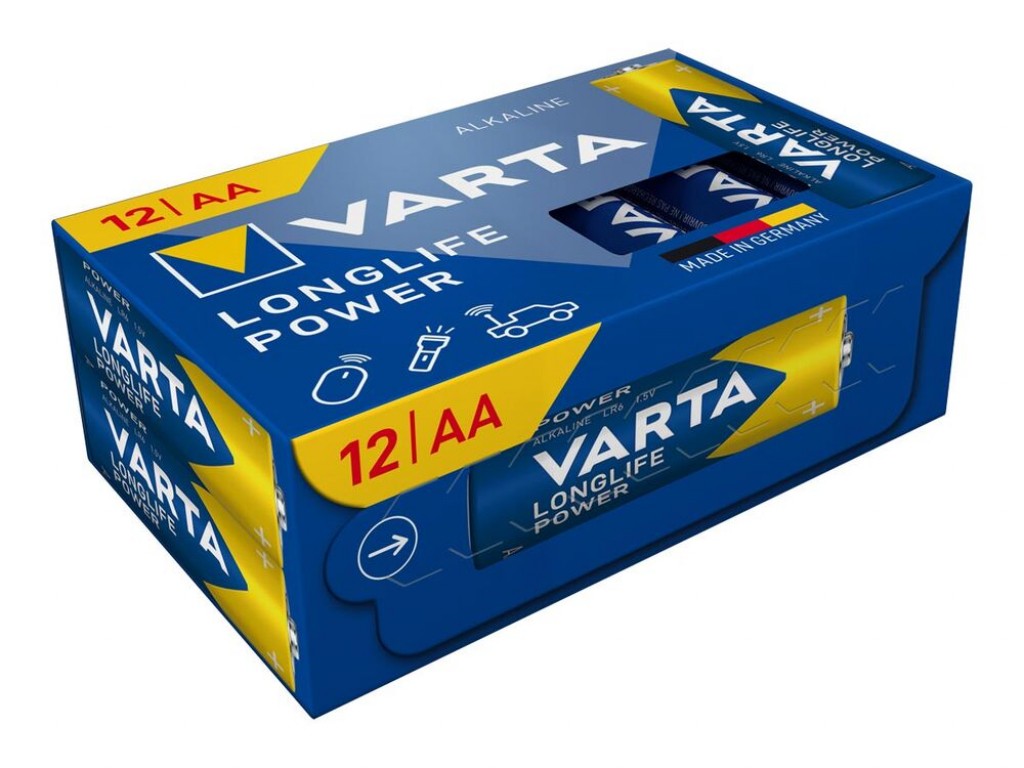 Varta alkaline batterie R6(AA)long.power 12P