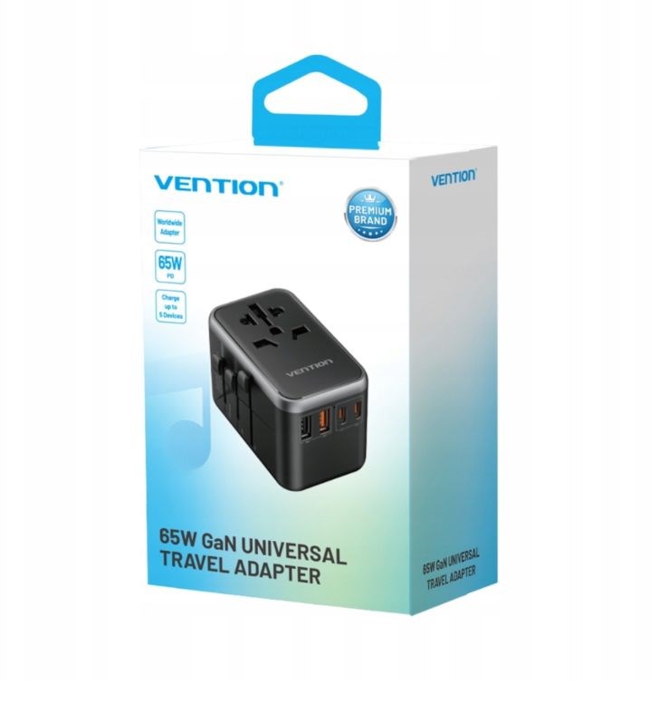 Vention 65W GaN Travel Adapter and