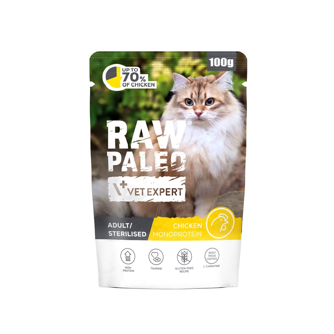 VetExpert Raw Paleo Adult Sterilised Chicken