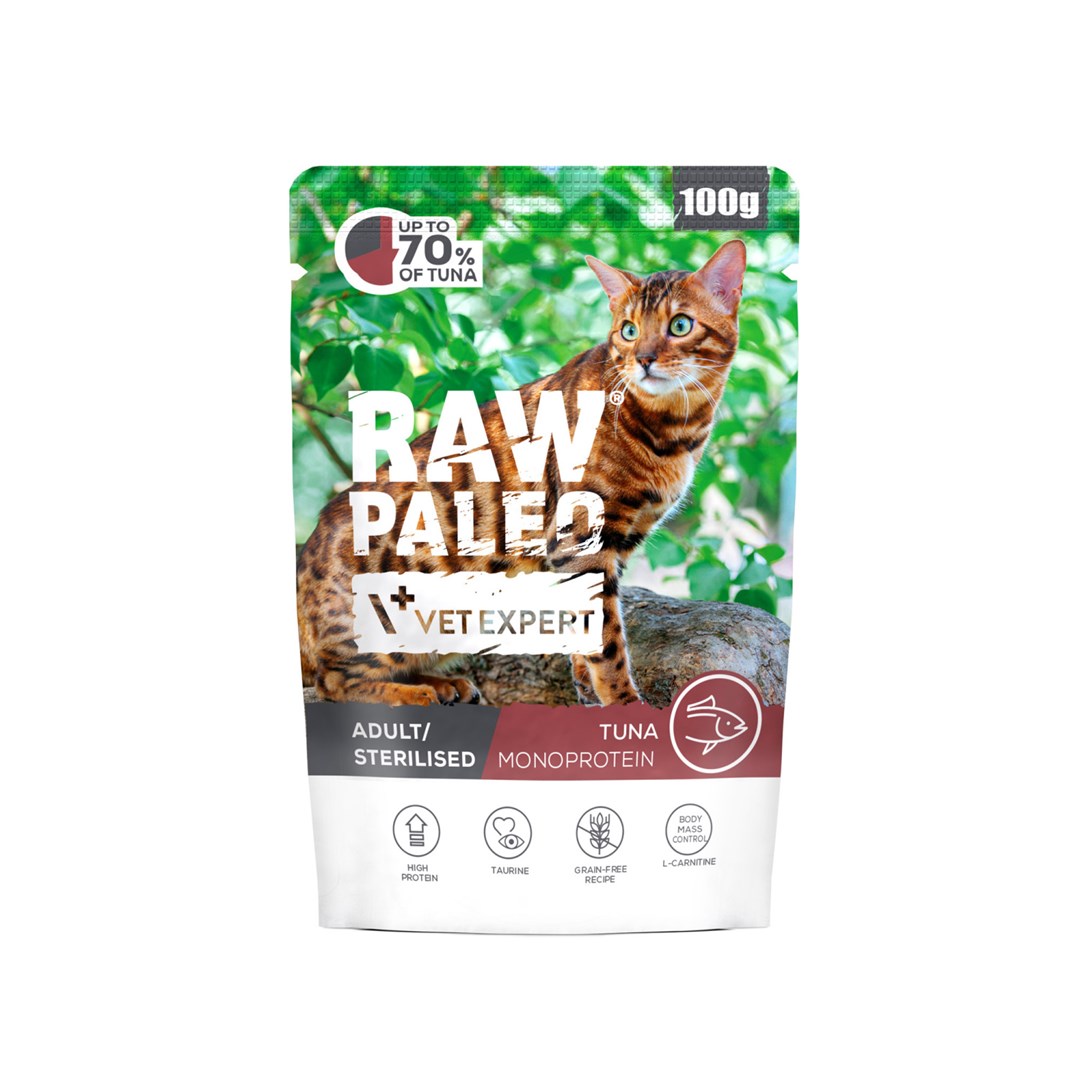 VetExpert Raw Paleo Adult Sterilised Tuna