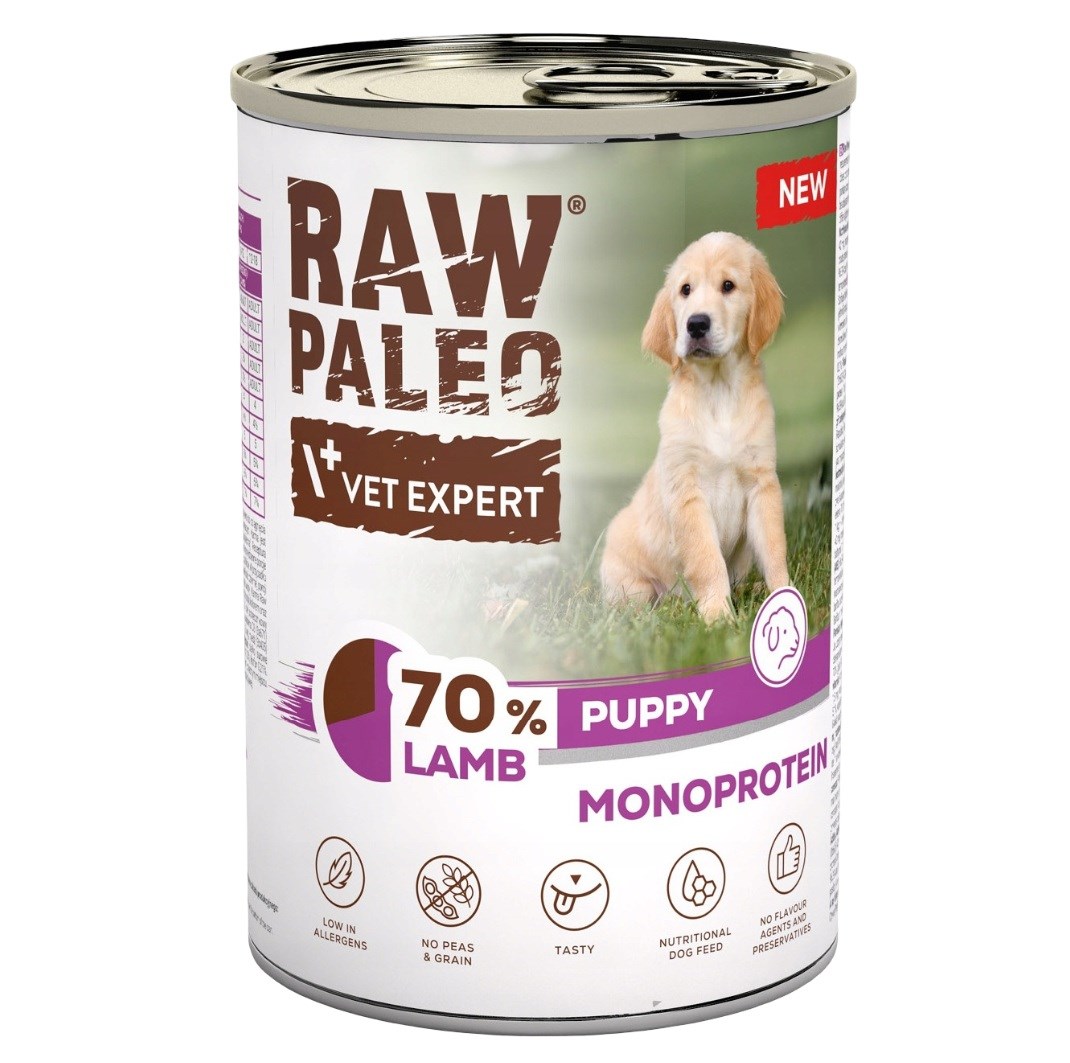 VetExpert Raw Paleo Mono Lamb puppy-
