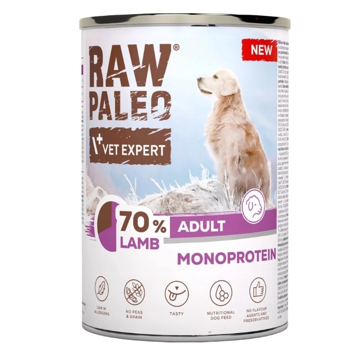 VetExpert  Raw Paleo Mono Lamb -