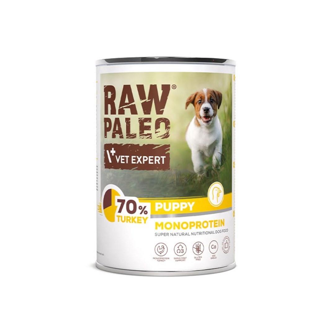 VetExpert Raw Paleo Puppy Monoprotein Turkey