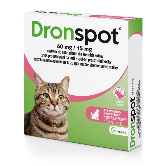 Vetoquinol Dronspot (2,5-5kg) - deworming