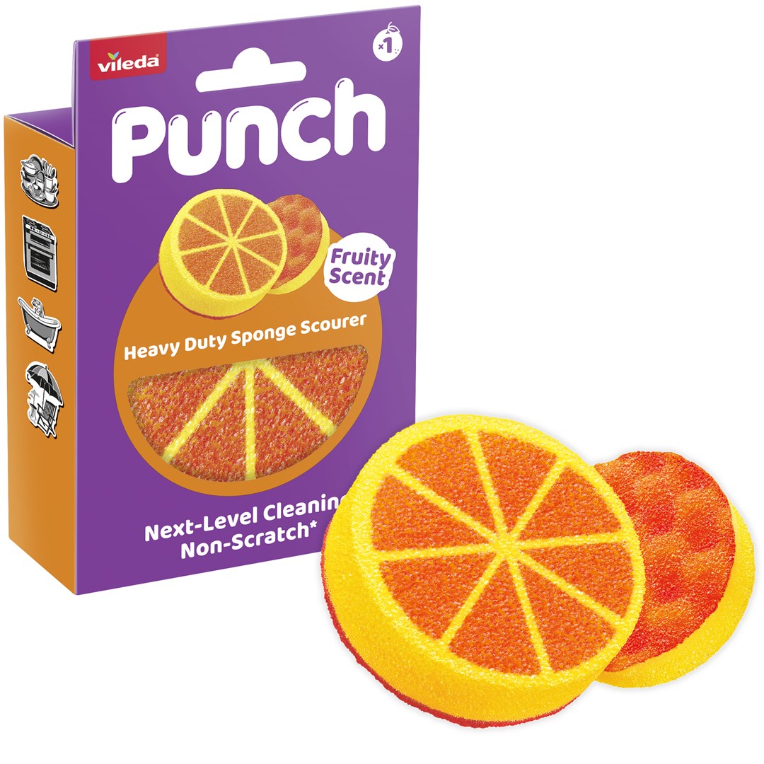 Vileda Punch Strong Orange Scouring Pad
