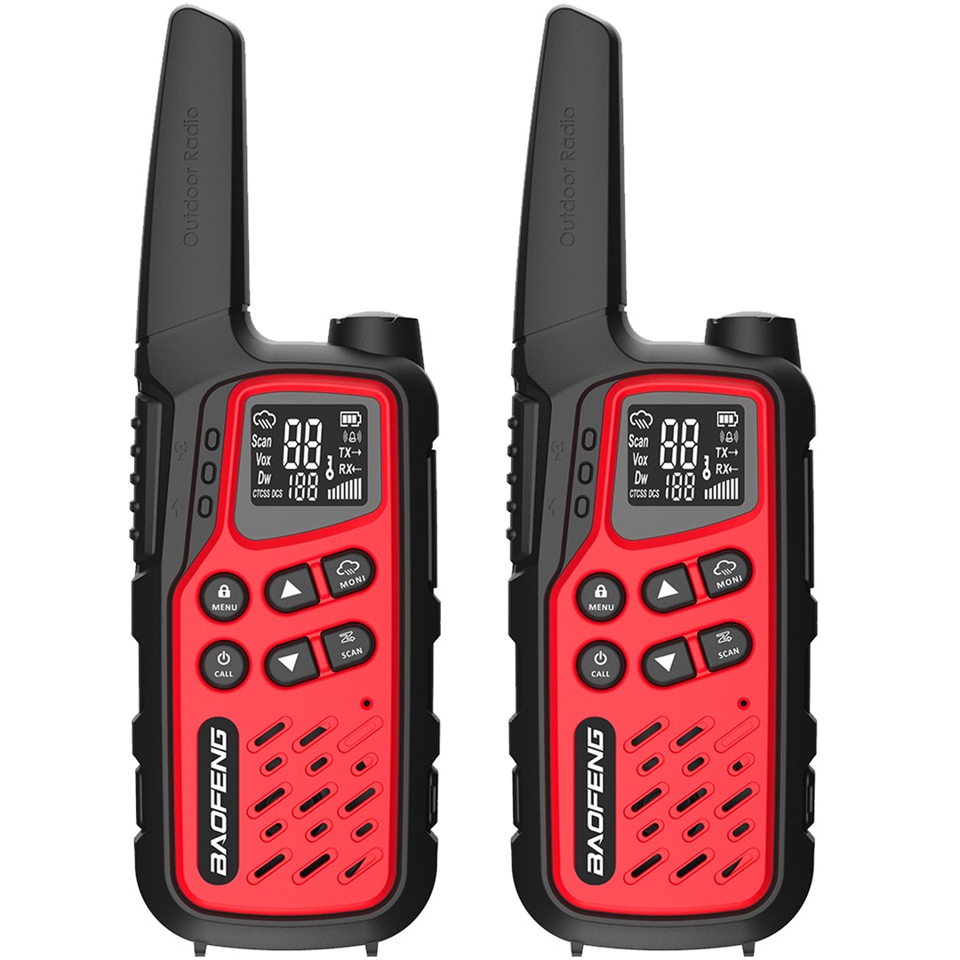 BAOFENG Walkie-Talkie BF-T25E Red, 2 pieces