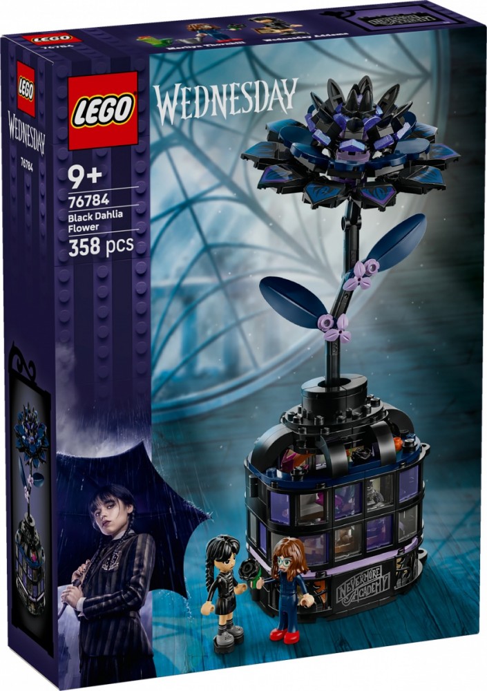 LEGO  Wednesday Black Dahlia Flower |
