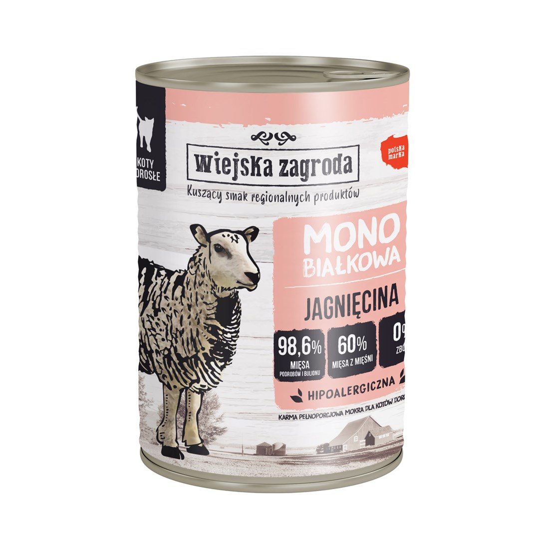 Wiejska zagroda Monoprotein Lamb - wet