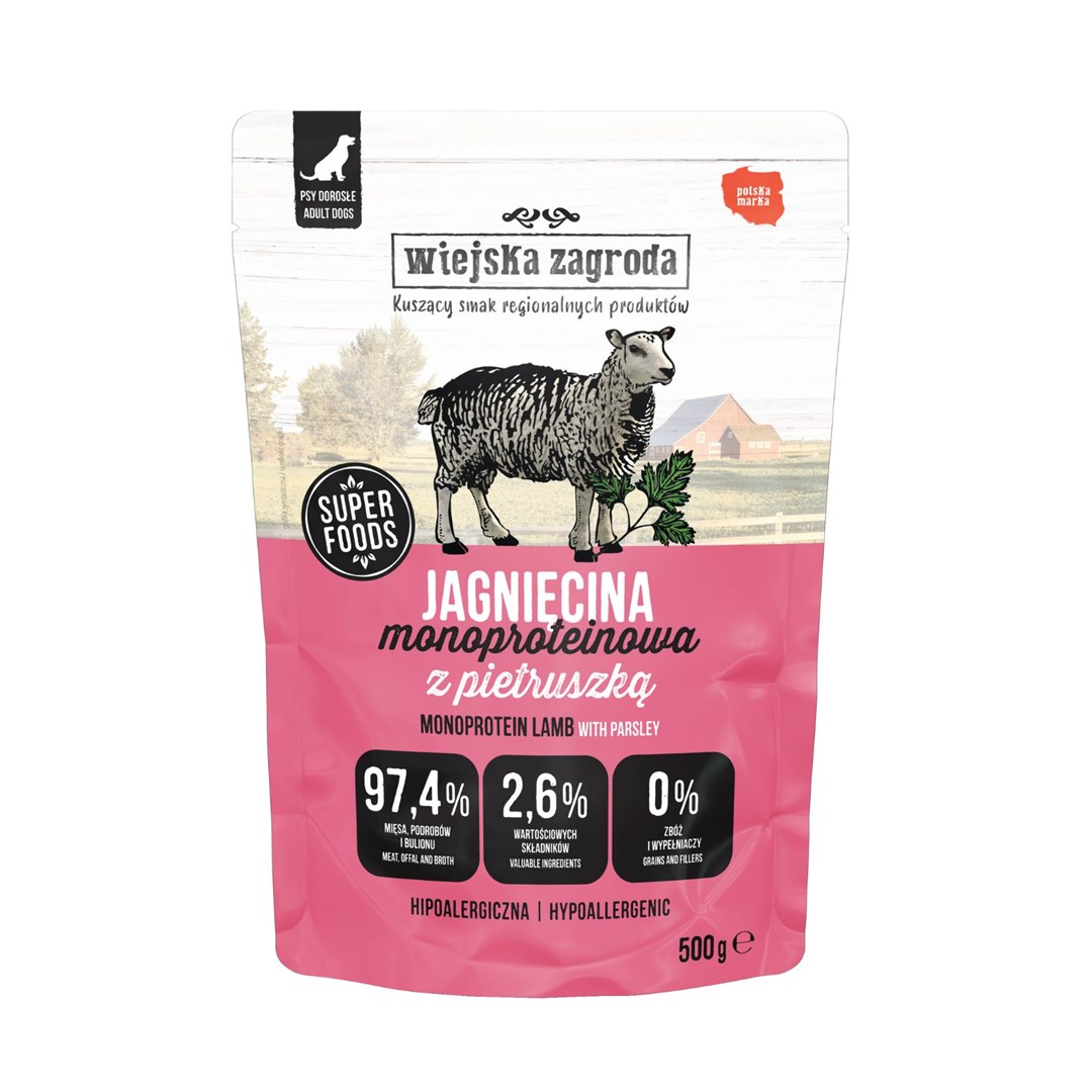 Wiejska zagroda Monoprotein Lamb - wet