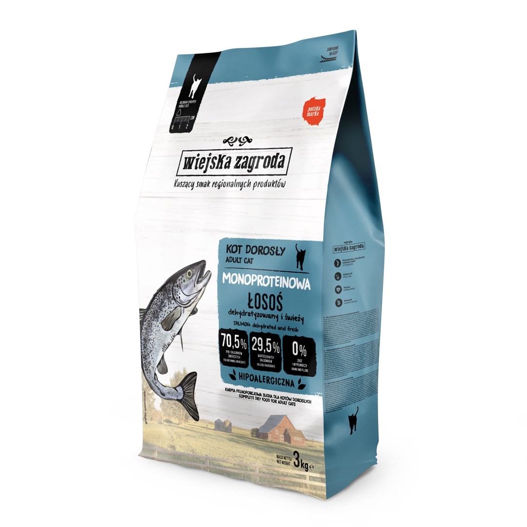 Wiejska zagroda Monoprotein Salmon - dry