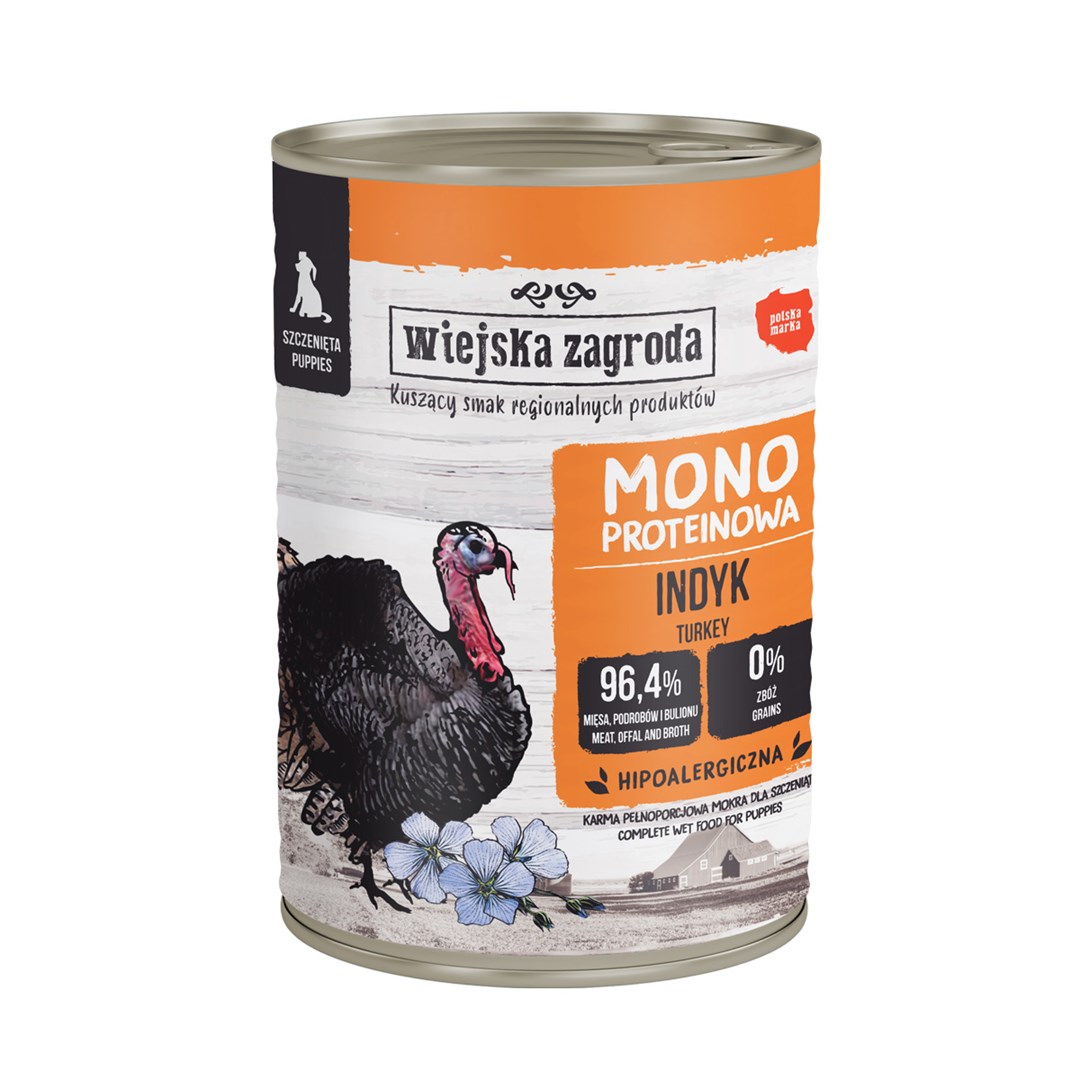 Wiejska zagroda Puppies Monoprotein Turkey -