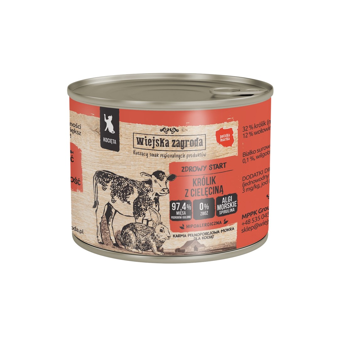 Wiejska zagroda Rabbit with veal for
