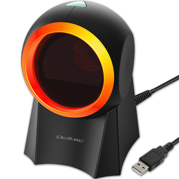 Qoltec  Wired desktop barcode scanner 1D