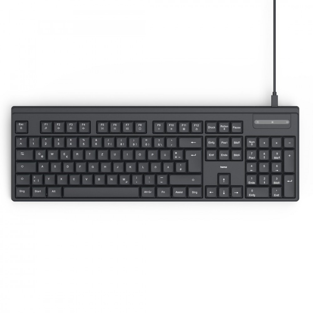 Hama wired keyboard CK-100 black |