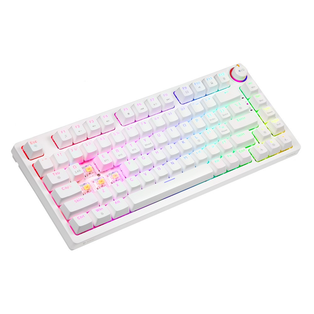 SAVIO  Wireless mechanical keyboard PHENIX WHITE