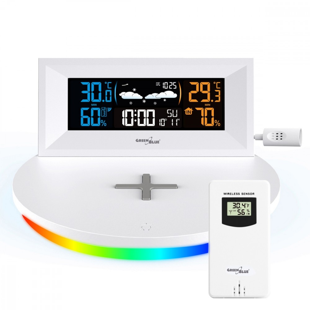 GreenBlue  Wireless weather station with Qi