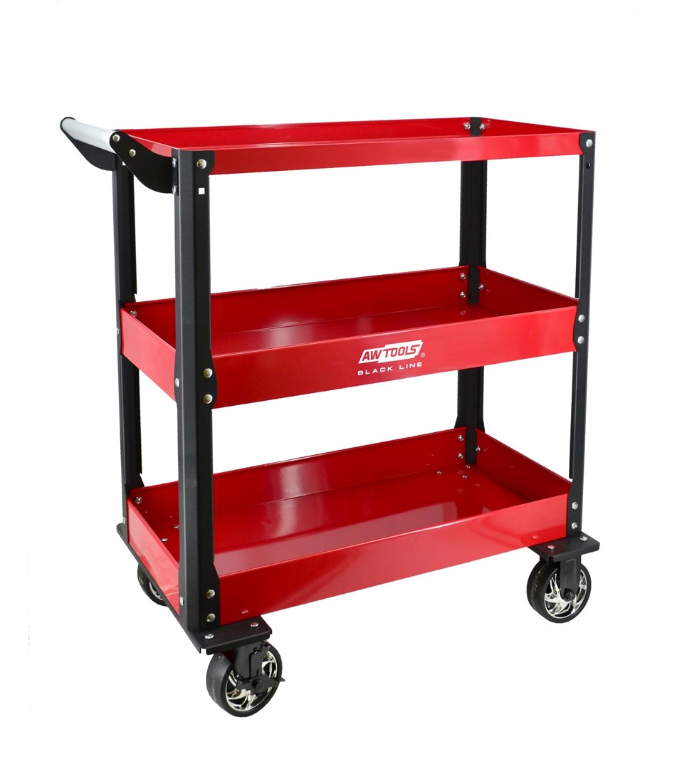 AWTOOLS Workshop trolley metal 3 levels