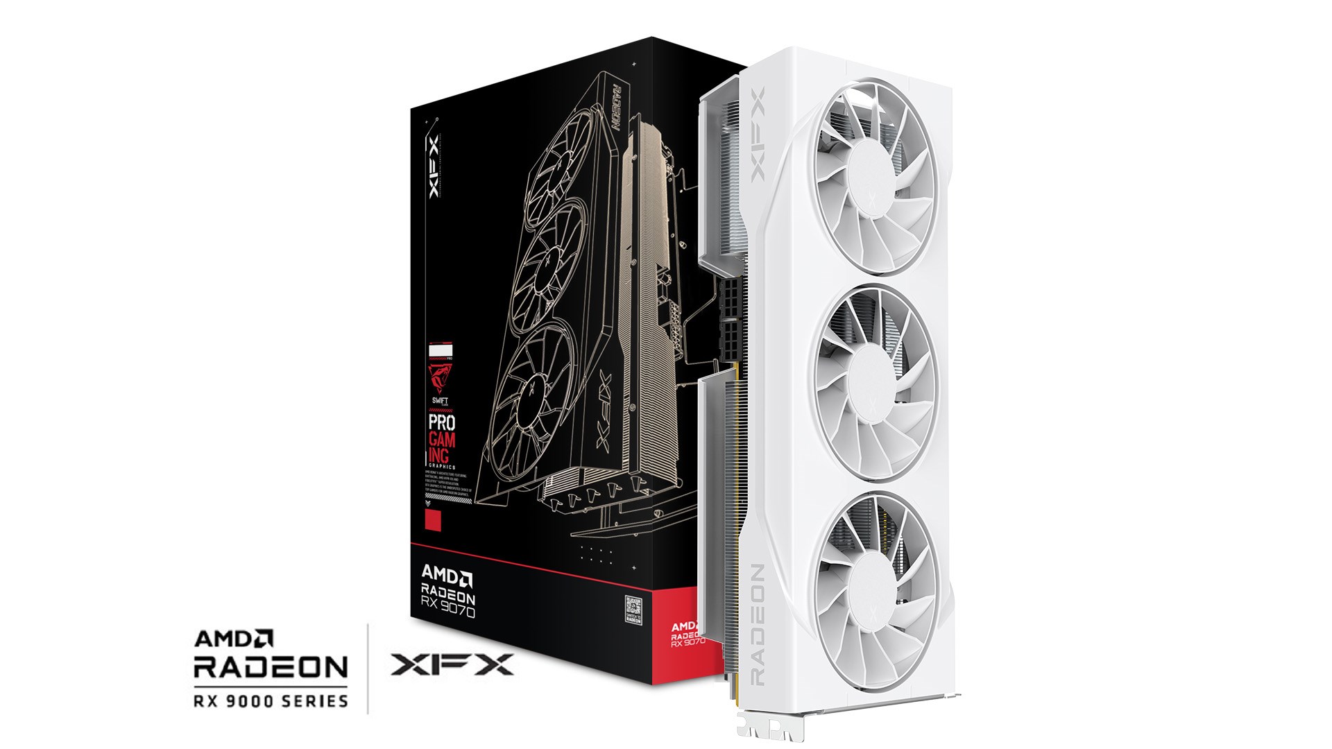 XFX  Swift RX 9070GRE White Tri-Fan