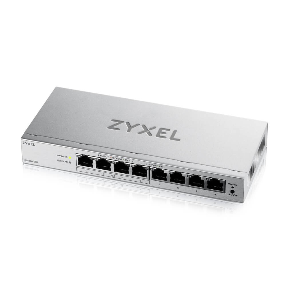 Zyxel  XYXEL SWITCH POE 8xGE GS1200-8HPV3-EU0101F
