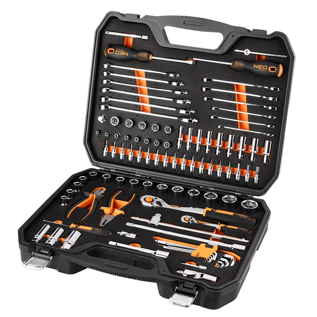 NEO TOOLS Zestaw kluczy nasadowych 1/2&quot