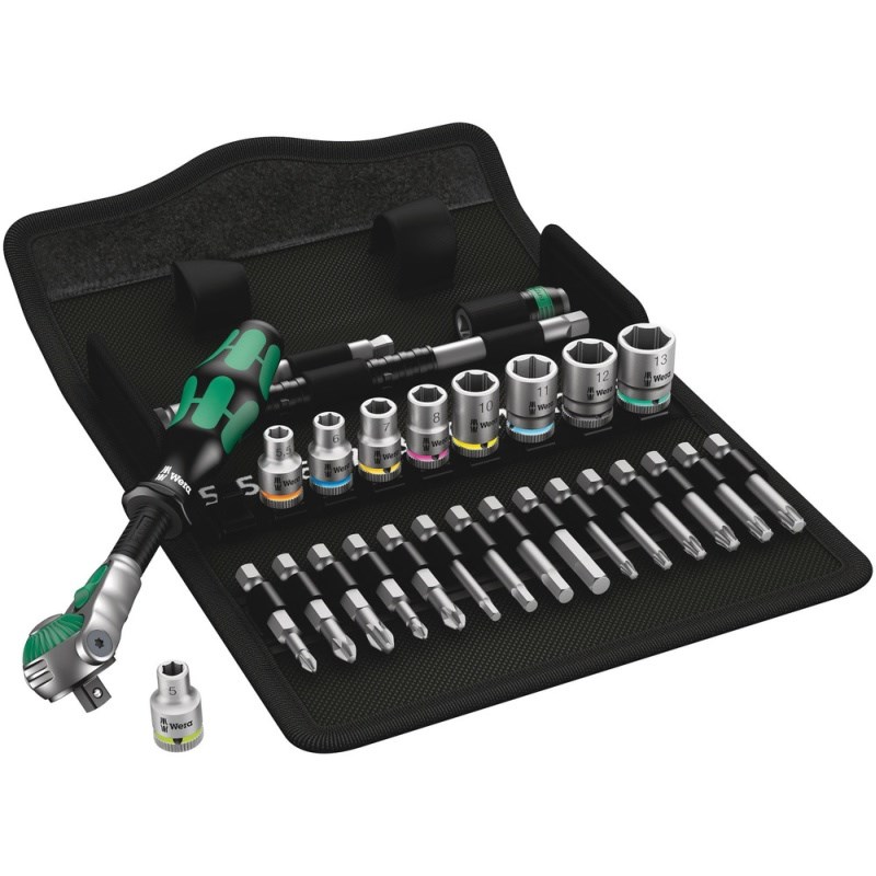 WERA ZYLKOP socket wrench set 1/4``