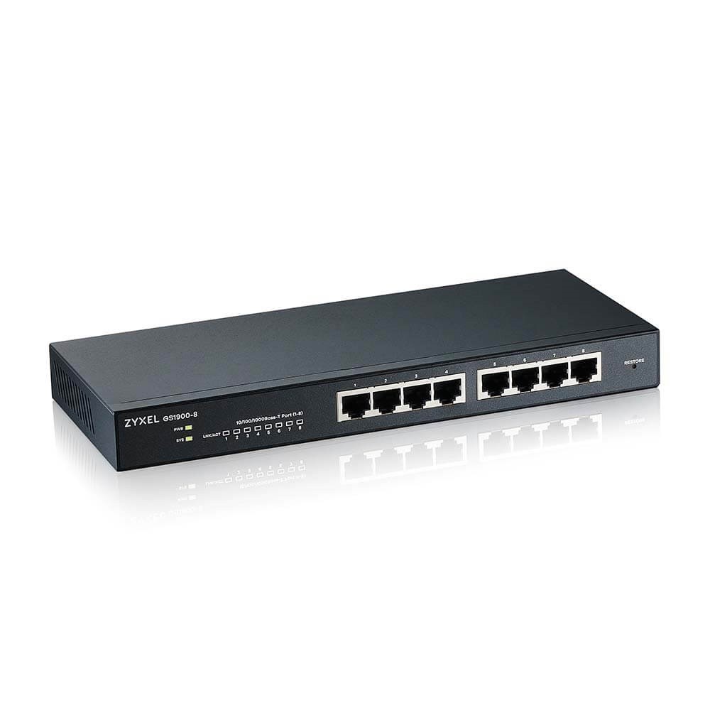 Zyxel   GS-1900-8 switch 8x1GbE RJ-45 |